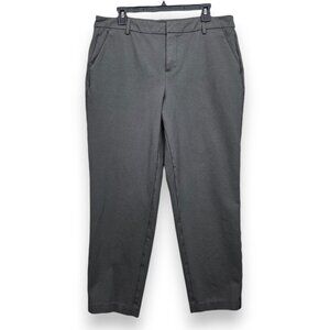 Liverpool Kelsey Trouser Womens 14 Gray Crop Ponte High Rise‎ Pants